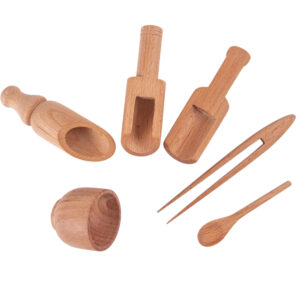 Sensory Wooden Toy Set With Montessori Tray (7 Pcs)